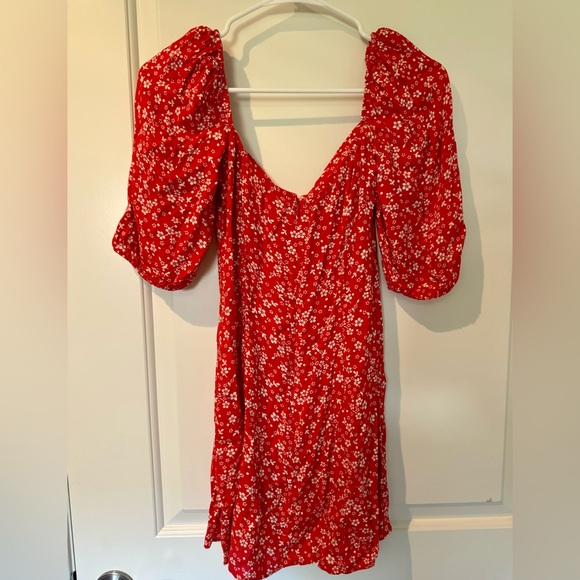 Reformation Red Floral Kopa Mini Dress - Picture 9 of 10